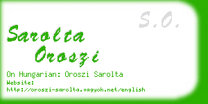 sarolta oroszi business card